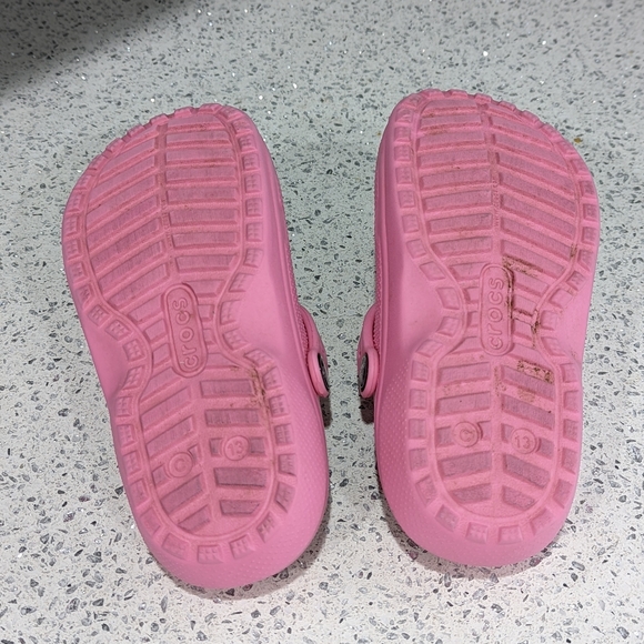 Crocs Classic Lined Fleece Fuzzy Furry Baya Clog Pink Girls Kids Size 13 - Picture 7 of 9